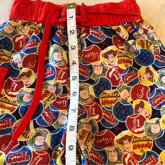 Disney Toy Story Boys Size 3 Red Swimming Trunks Baiting Shorts Mesh Lining - Picture 16 of 16